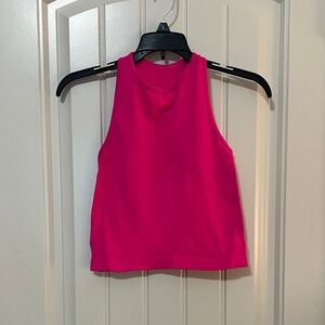 Free People cropped tank top bright pink sz XS